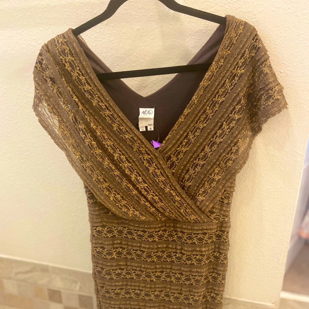 Tan Gold cocktail dress